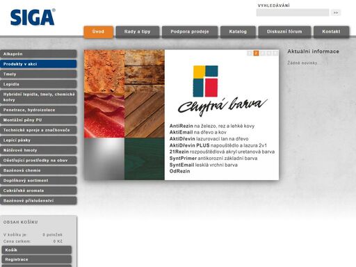 stavební chemie, chytrá barva, lepidla a tmely siga, a.s.