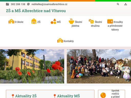 oficiální stránky základní škola a mateřská škola v albrechticích nad vltavou