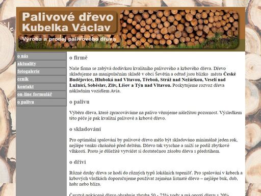prodej palivového a krbového dříví.