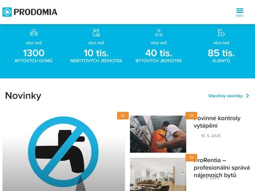 naším posláním je bezstarostný domov pro naše klienty. nabízíme komplexní služby spojené se správou nemovitostí napříč celou čr. v oboru přes 20 let.