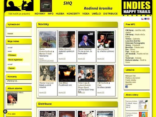 hudební vydavatelství cd, dvd, mp3: ahmed má hlad, ciment, luboš andršt, ty syčáci, ...