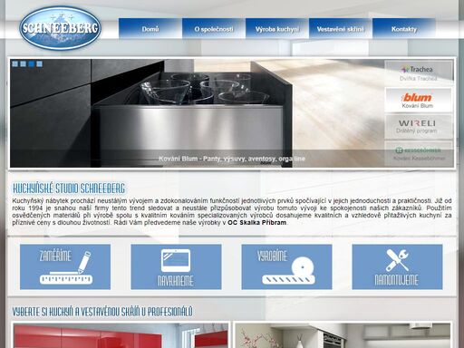 kuchyňské studio schneeberg - zakázková výroba kuchyní a vestavěných skříní v oc skalka příbram