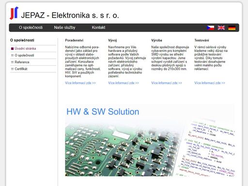 vývoj a výroba elektronických zařízeních.