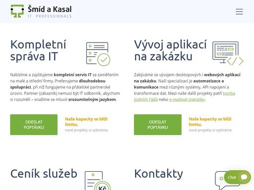 šmíd a kasal s.r.o. - nezávislí it profesionálové se zaměřením na malé a střední firmy.