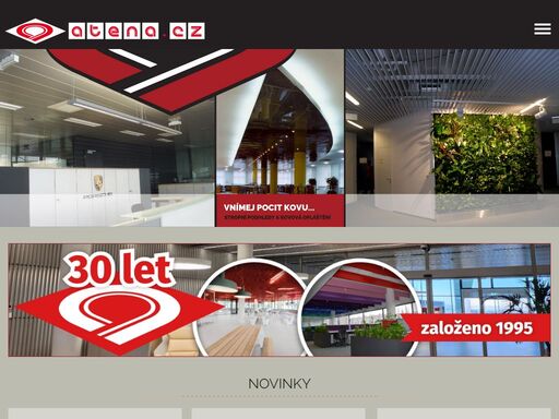 atena.cz s.r.o.: obchodní zastoupení italské společnosti atena. stropní podhledy, lamely, mřížky, kazety, osvětlovací tělesa, nosné konstrukce.