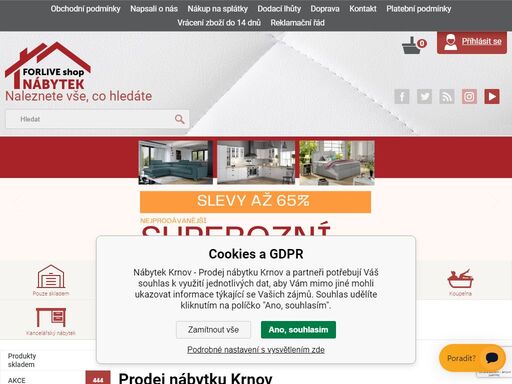 prodej nábytku krnov forliveshop. prodáváme bytový, kancelářský, dětský a zahradní nábytek. obývací stěny, stoly, židle, křesla, sedačky, postele i