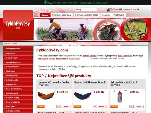 v našem e-shopu nakoupíte dětské vozíky za kolo, tažné tyče, odrážedla, tříkolky a zdavou lahev za nejlepší ceny. krátké dodací lhůty.