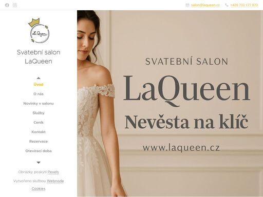 laqueen je luxusní svatební salon v boskovicích, který nabízí širokou škálu služeb včetně pronájmu svatebních a společenských šatů, profesionálního líčení, modeláže nehtů a prodlužování řas. navštivte nás a objevte kouzlo laqueen.