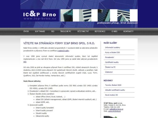ekonomické informační systémy, iso, školení, účetnictví