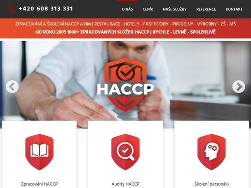  spolupráce a poradenství při zavedení systému haccp 