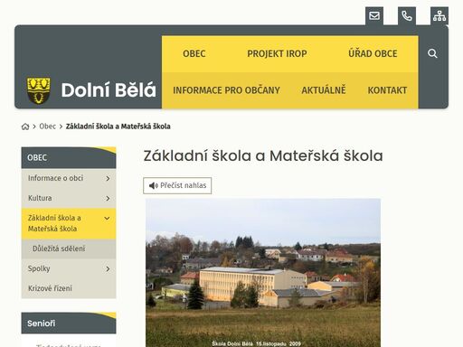 oficiální stránky obce dolní bělá