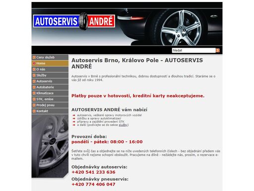 autoservis andré, brno - královo pole. autoservis, pneuservis, údržba klimatizací. dlouhá tradice, profesionální přístup