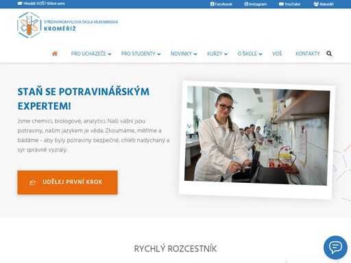 jen málokterá škola nabízí tolika různých možností uplatnění. kariéru můžeš budovat v laboratoři, vyvíjet nové potraviny, nebo pracovat jako manager...