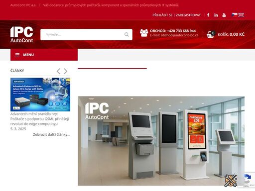 autocont ipc – řešení pro průmyslovou automatizaci. spolehlivá panelová pc, monitory a embedded systémy. odborný partner pro váš provoz.