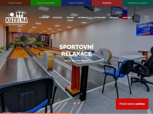 kuželna ve valašském meziříčí se nachází ve sportovním areálu zimního stadionu a nabízí kvalitní a moderní zázemí, které bylo vybudováno v roce 2017. čtyři kuželkářské dráhy a moderní elektronický systém splňují přísné kritéria udělené atestace čka a wnba.
