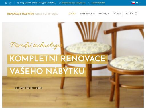 renovace nábytku, výplet židlí, šelaková politura, opravy nábytku,