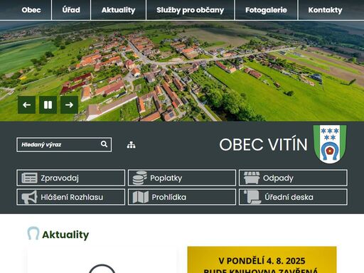 oficiální stránky obce vitín