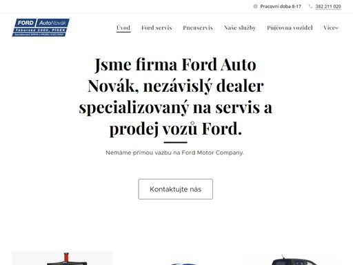 jsme firma ford auto novák, nezávislý dealer specializovaný na servis a prodej vozů ford.