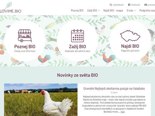 lovíme zajímavosti, novinky a informace ze světa ekologického zemědělství, bio a místních potravin. lovíme bio!