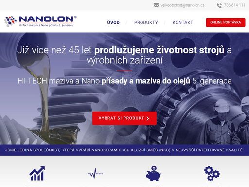 přes 45 let prodlužujeme životnost strojů. nabízíme přísady do motorových olejů – produkty pro použití v průmyslu, strojírenství, energetice.  