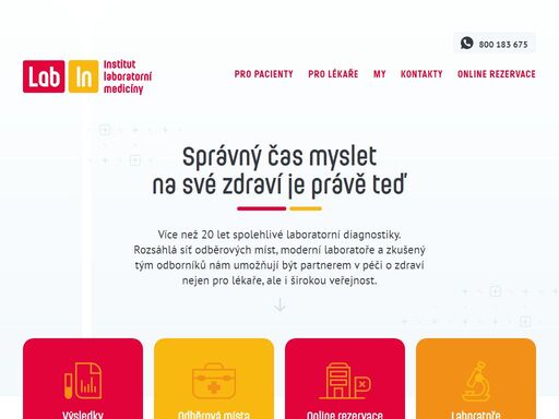 přes 20 let spolehlivé laboratorní diagnostiky. rozsáhlá síť odběrových míst, moderní laboratoře a zkušený tým odborníků nám umožňují být partnerem v péči o zdraví nejen pro lékaře, ale i širokou veřejnost.