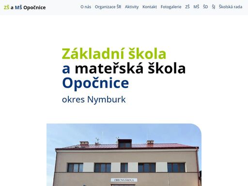 oficiální internetové stránky zš a mš opočnice