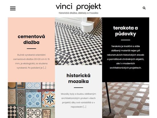historická dlažba, obklady a mozaika