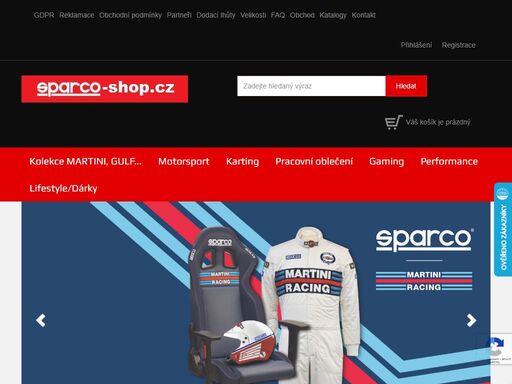 sparco cz, kompletní sortiment značky sparco, závodní volanty, závodní boty, motokárové oblečení, motokárové boty, závodní sedačky