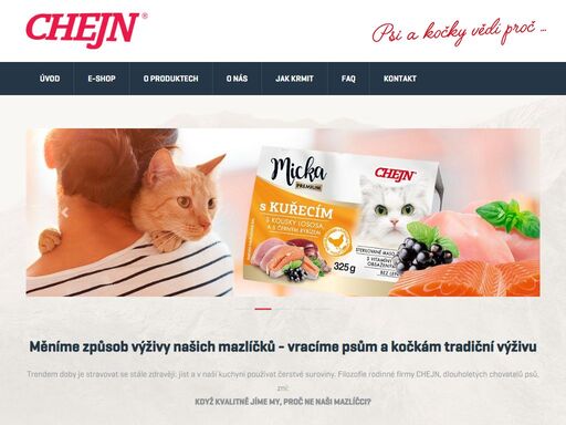 krmiva pro psy a kočky přímo od výrobce za nejlepší cenu. krmiva chejn pro vaše mazlíčky.