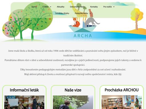 jsme malá škola a školka, která už od roku 1996 vede děti ke vzdělávání a poznávání světa jiným způsobem, než je běžné v tradičním školství.