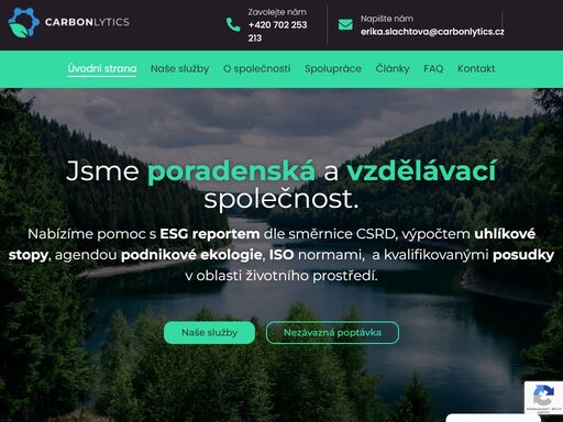 esg report dle směrnice csrd | výpočet uhlíkové stopy | podniková ekologie | iso normy | biologická hodnocení | školení