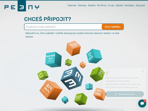 pe3ny net poskytuje služby internetového připojení na vlastní optické síti v praze, brně a velkém meziříčí od 250 kč měsíčně s rychlostmi do 2 gigabitů.