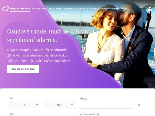 evropská seznamka vám pomůže zprostředkovat osudová setkání s gentlemany z celého světa. jdi na rande s cizincem, nech se pozvat na dovolenou, nauč se komunikovat světovými jazyky a najdi své štěstí!