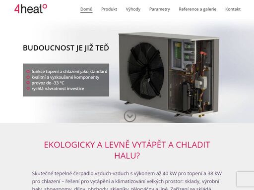 tepelné čerpadlo vzduch-vzduch pro průmyslové haly. vytápění v zimě, chlazení v létě. 2v1 v základu. návratnost 2 roky.