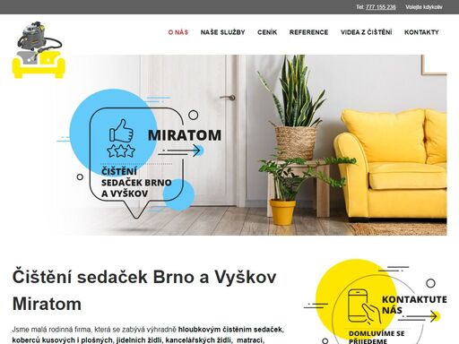 specializujeme se na hloubkové čištění sedaček brno, vyškov a okolí. tepování koberců, čištění židlí, matrací, křesel, taburetů, autosedaček a veškerého čalouněného nábytku v regionu brno a vyškov.