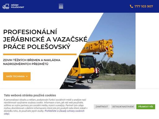 jeřábnické a vazačské práce pro liberecký kraj nabízí rodinná firma polešovský jeřáby. využijte profesionální jeřábnické práce za výhodné ceny.