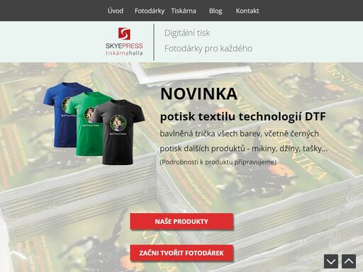 výroba tiskovin, od prvotního grafického návrhu, vlastní tiskové výroby až po konečné zpracování. specializovaný e-shop na tvorbu fotoproduktů z vlastních fotografií.