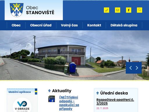 oficiální stránky obce stanoviště