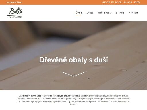 petr bílík - truhlářství