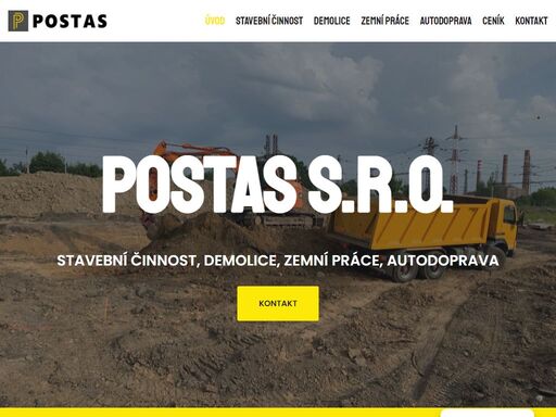 stavební činnost, demolice, zemní práce, autodoprava