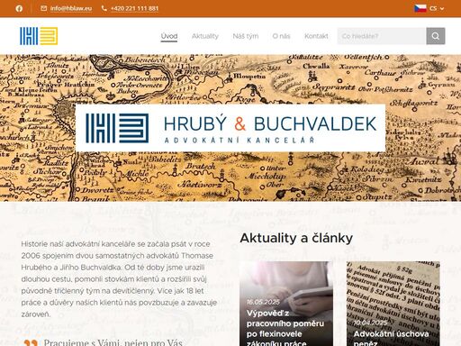 hrubý & buchvaldek, v.o.s., advokátní kancelář. informace o advokátní kanceláři, advokátech a poskytovaných právních službách.