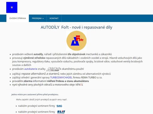 fořt, přeštice, autodíly, turbodmychadla,autobaterie,