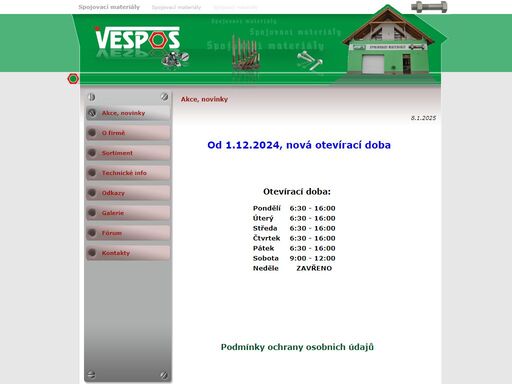 vespos - spojovací materiály  - www.vespos.cz