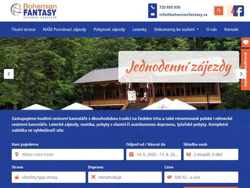 cestovní kancelář bohemian fantasy nabízí poznávací zájezdy autobusem olomouce, last minute zájezdy, termální lázně, sestavíme vám dovolenou na míru.