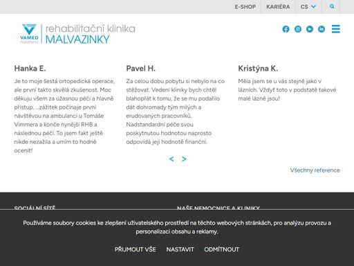 prestižní klinika s unikátní koncepcí zdravotní péče. ortopedie, fyzioterapie a rehabilitace v praze.