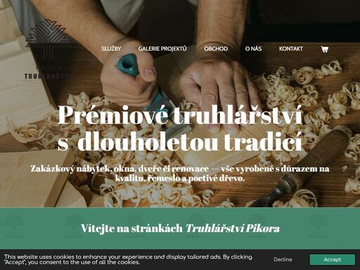 rodinné truhlářství s více než 30letou tradicí. výroba nábytku, renovace oken a dveří, interiérové i exteriérové projekty. praha 8, východ a okolí.