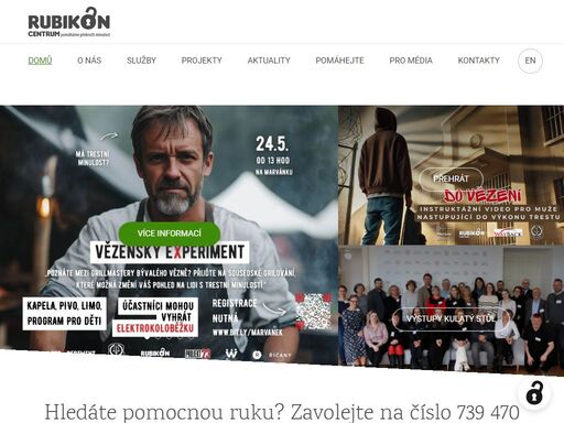 od roku 1994 pomáháme lidem, kteří chtějí překročit svou trestní minulost. podporujeme je na jejich cestě zpátky do společnosti – v získání a udržení práce, v řešení dluhů a v odpovědnosti vůči sobě, rodině i okolí. jsme rubikon centrum, nestátní nezisková organizace.