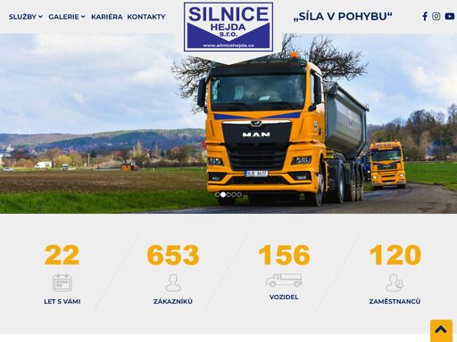 autodoprava silnice hejda s.r.o. nabízí nejen autodopravu, ale také zemní práce a jeřábnické práce. součástí autodopravy jsou i nadměrné přepravy.