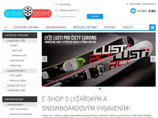 *veškeré lyžařské a snowboardové vybavení na jednom místě. > vaše zimní sezona začíná na e-shopu snowpoint.cz <