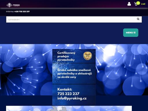 e-shop - levná zábavní pyrotechnika, ohňostroje, petardy, dýmovnice, rakety, dětská pyrotechnika. pyroking.cz - již 10 let s vámi.
